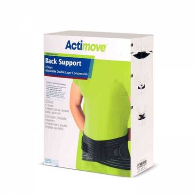 Actimove Back Support Bel Desteği 4 Metal Destekli, Ayarlanabilir Çift Kat Kompresyon - 1