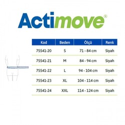 Actimove Back Support Bel Desteği 4 Metal Destekli, Ayarlanabilir Çift Kat Kompresyon - 3