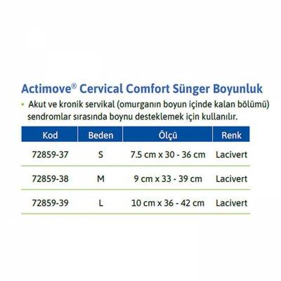 Actimove Cervical Comfort Sünger Boyunluk Lacivert Renk - 3