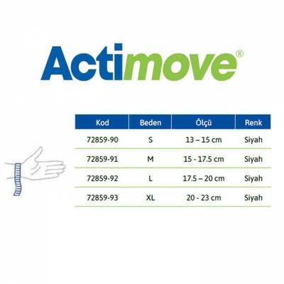 Actimove Gauntlet El Bileği & Başparmak Sabitleyici Siyah Renk - 3