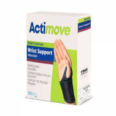 Actimove Wrist Support Coolmax El Bileği Desteği Ayarlanabilir Siyah Renk Tek Beden - 1